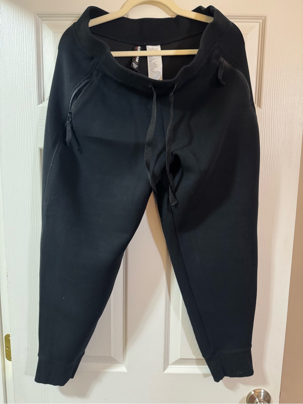 Kirkland Signature Black Women's Jogger Pants with Zipper Pockets